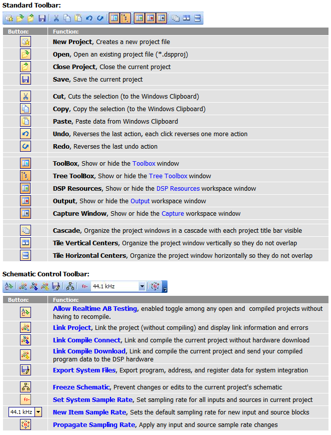 Toolbars