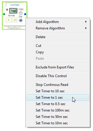 Configuring Continuous Readback