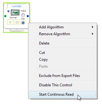 Configuring Continuous Readback