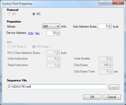 Control Port Properties