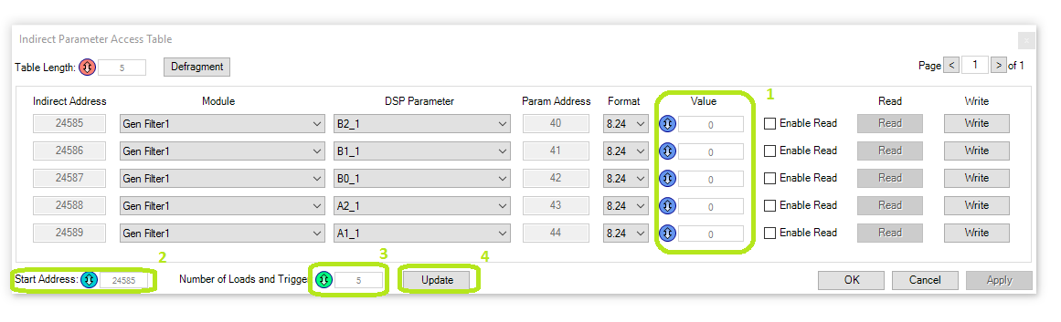 Writing the Parameter