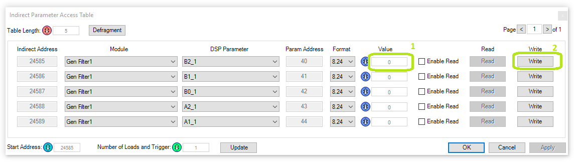 Writing the Parameter
