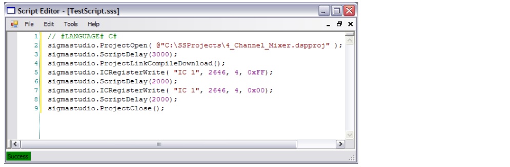 Opening the Script Editor