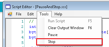 Stop a Script