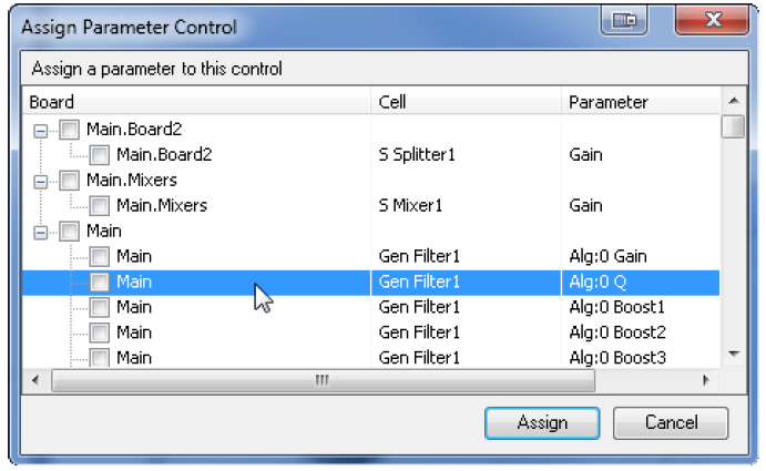 Assign Parameters